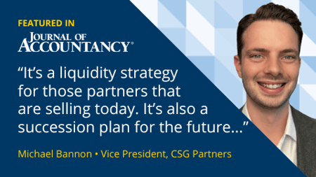 Michael Bannon, featured in the Journal of Accountancy