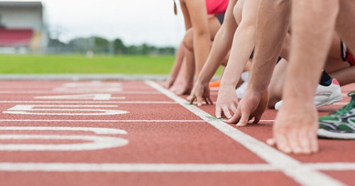 Runners at Starting Line
