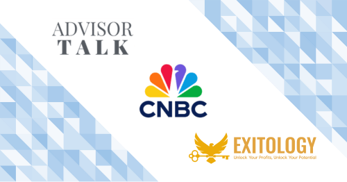Advisor Talk, CNBC, and Exitology Logos