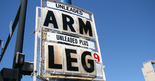 Arm and leg fuel sign